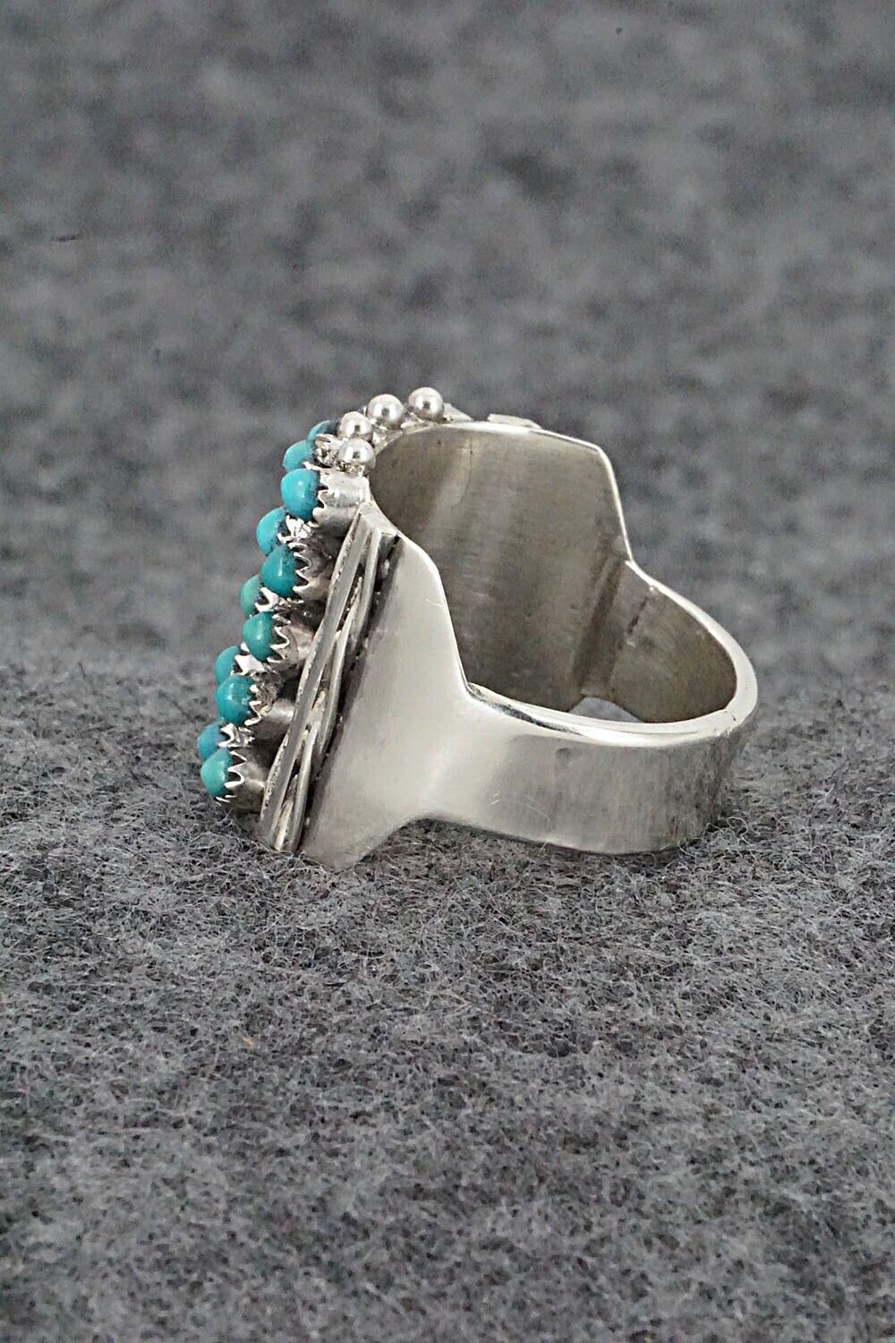 Turquoise & Sterling Silver Ring - Stephen Haloo - Size 8