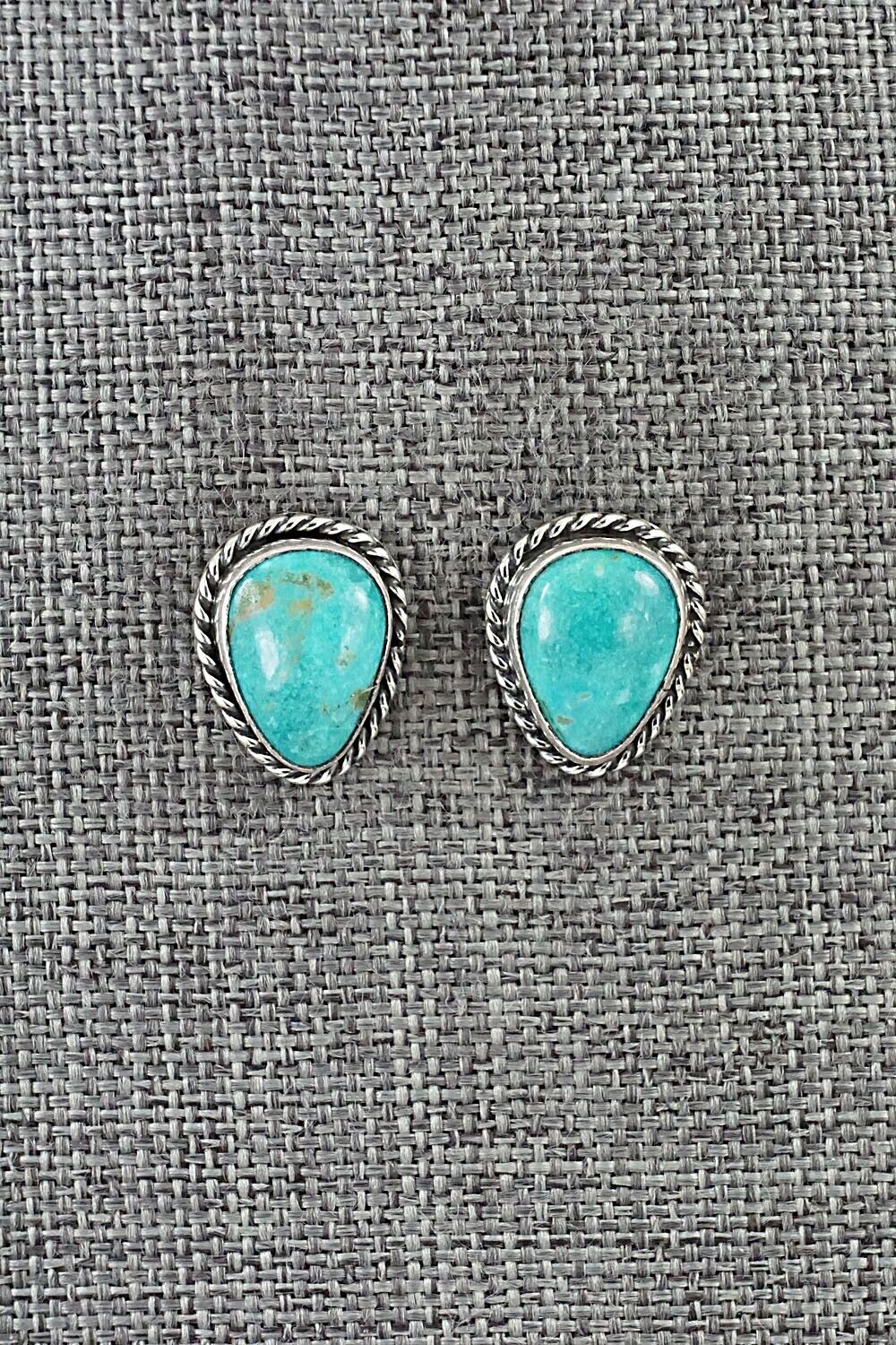 Turquoise & Sterling Silver Earrings - Marco Begaye