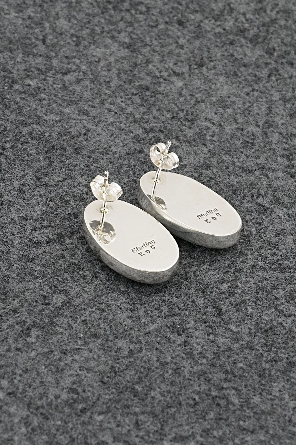 Turquoise & Sterling Silver Earrings - Eugene Gruber
