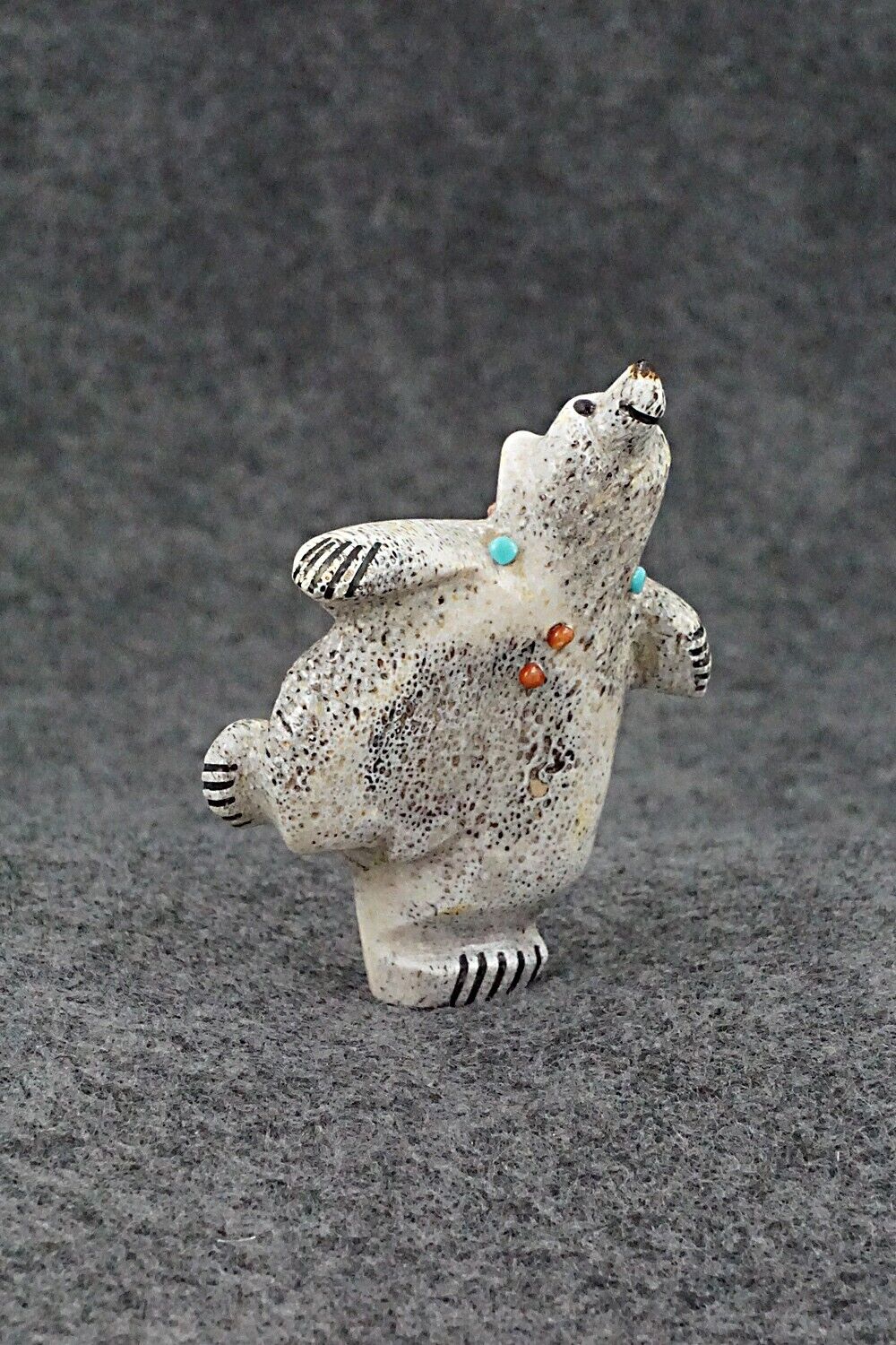 Dancing Bear Zuni Fetish Carving - Claudia Peina