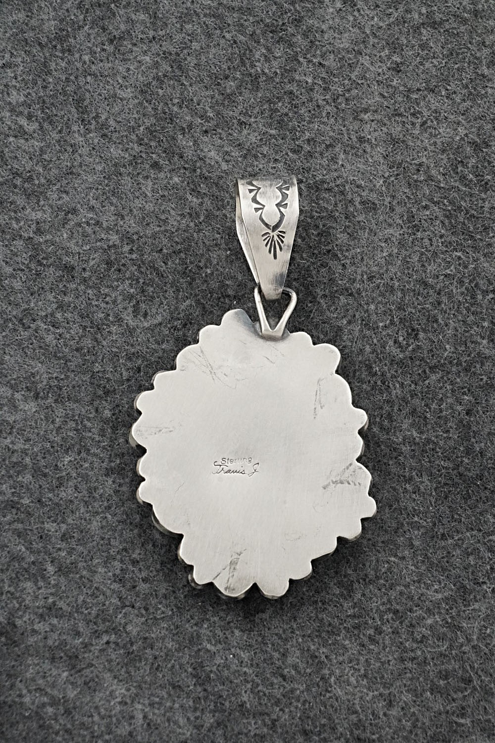 Turquoise & Sterling Silver Pendant - Travis Jim