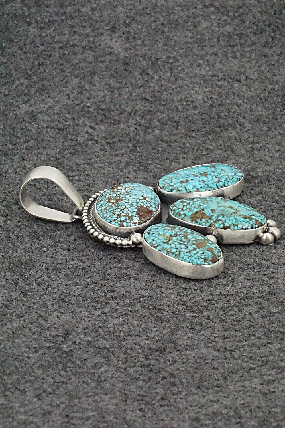 Turquoise & Sterling Silver Pendant - Darrin Livingston