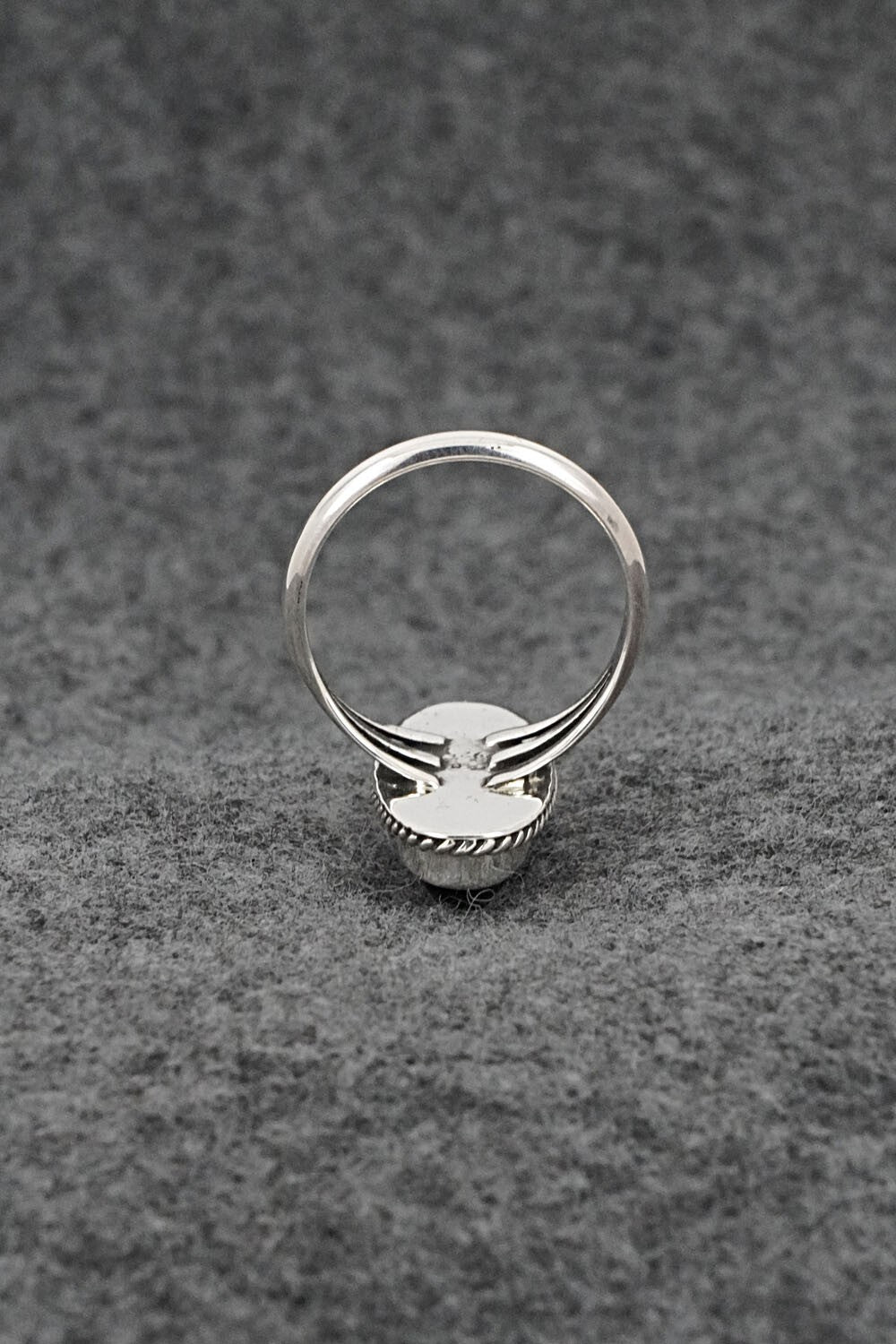 Onyx & Sterling Silver Ring - Mathew Gordon - Size 8