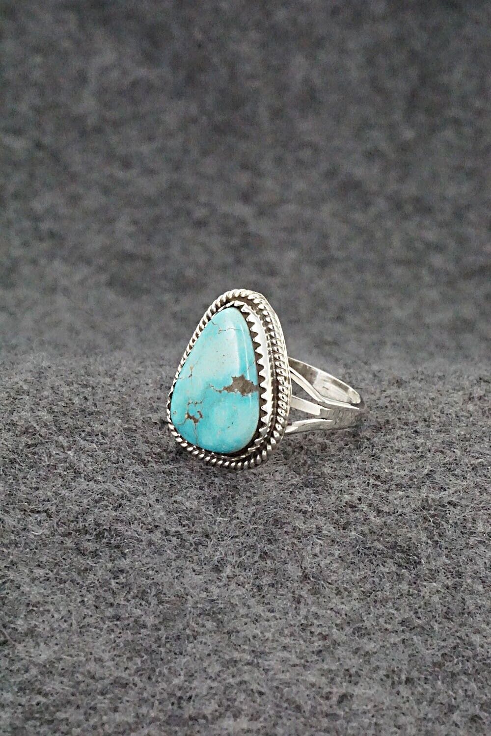 Turquoise & Sterling Silver Ring - Tom Dinetso - Size 7