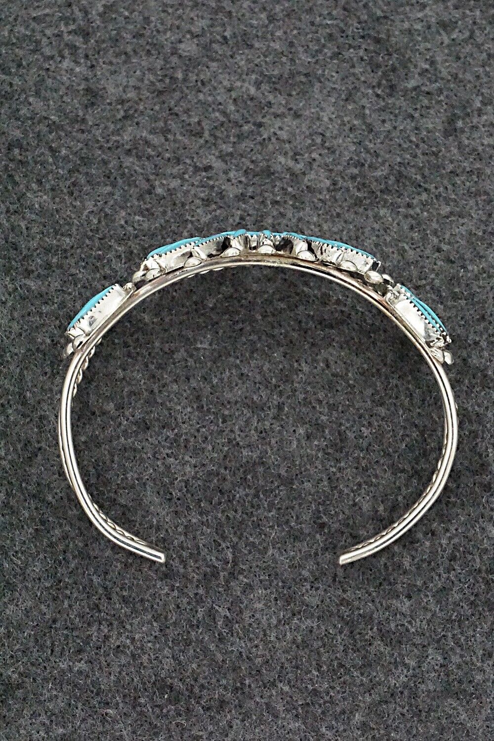 Turquoise & Sterling Silver Bracelet and Ring - Jack Etsate