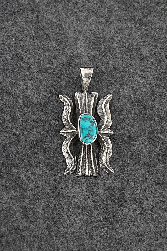 Turquoise & Sterling Silver Pendant - Cody Noble