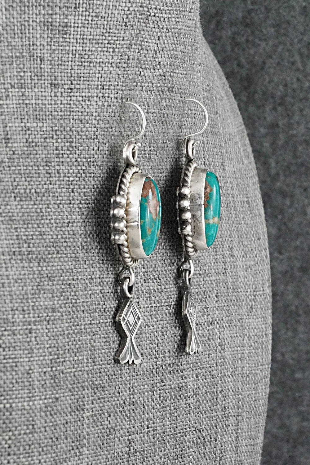 Turquoise & Sterling Silver Earrings - Michael Calladitto
