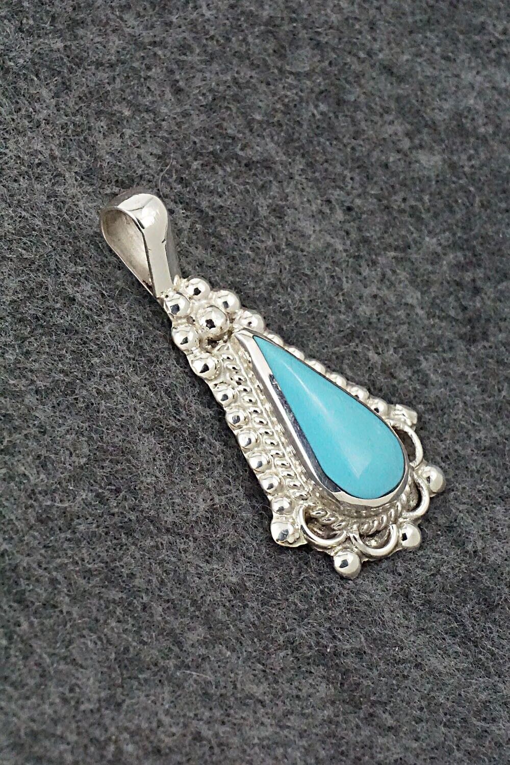 Turquoise & Sterling Silver Pendant - Juanita Yatsatie