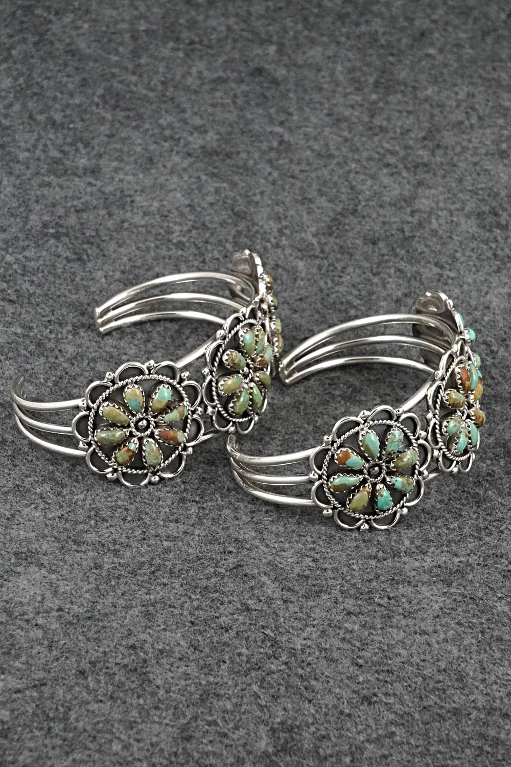 Turquoise & Sterling Silver Squash Blossom Set - Gerald Mitchell