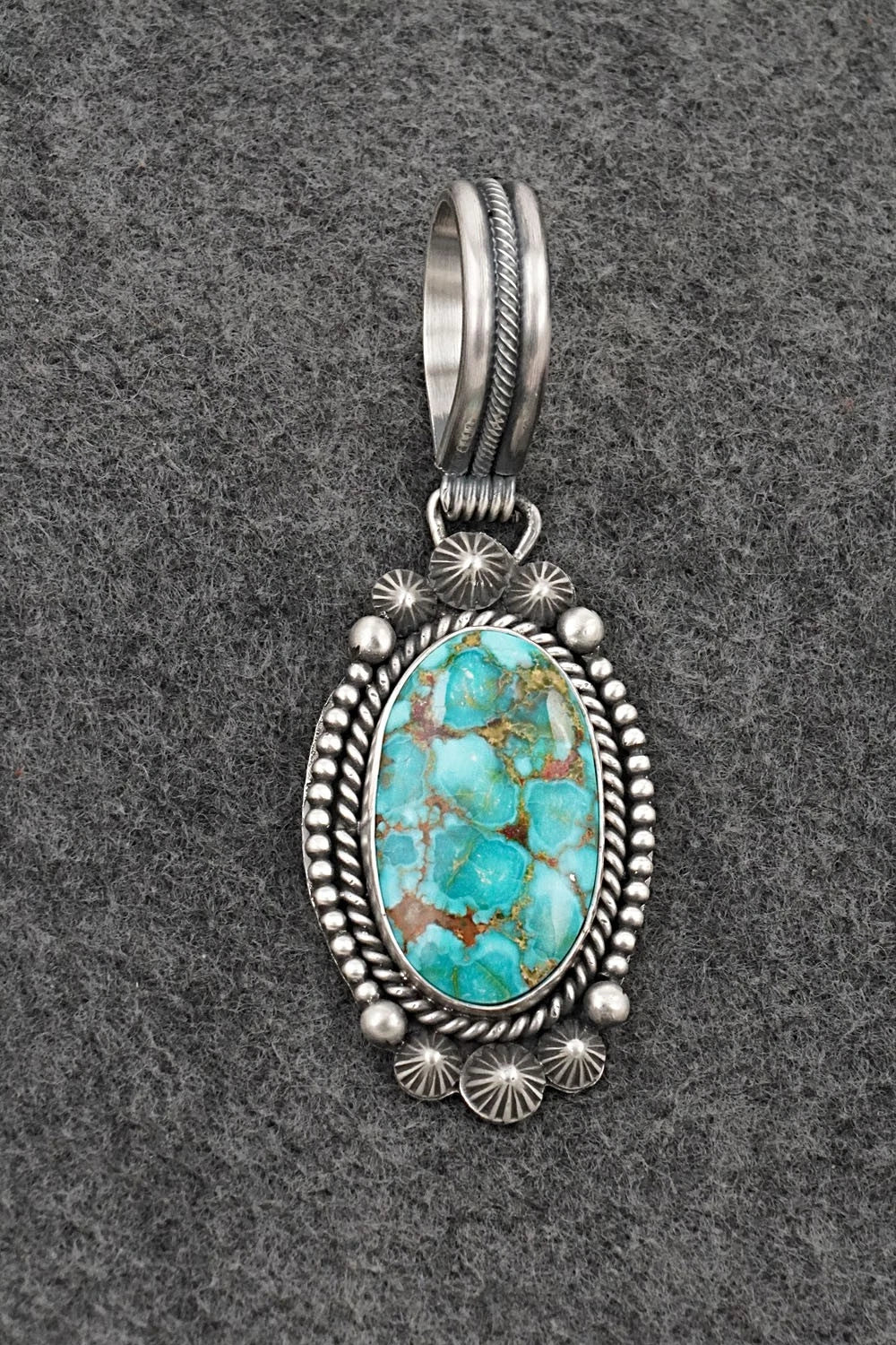 Turquoise & Sterling Silver Pendant - Michael Calladitto