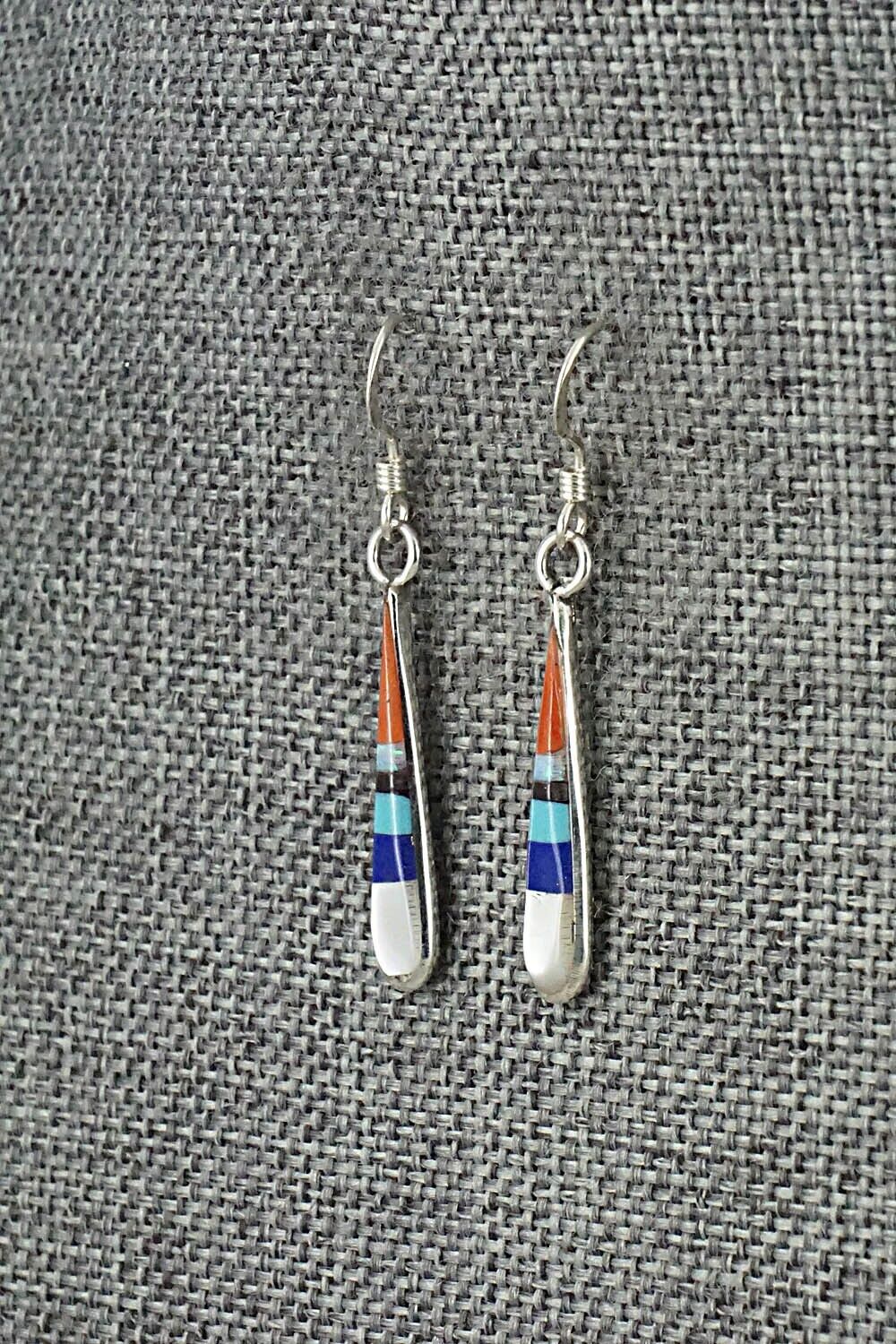 Multi-Stone & Sterling Silver Earrings - Stanford Etsate