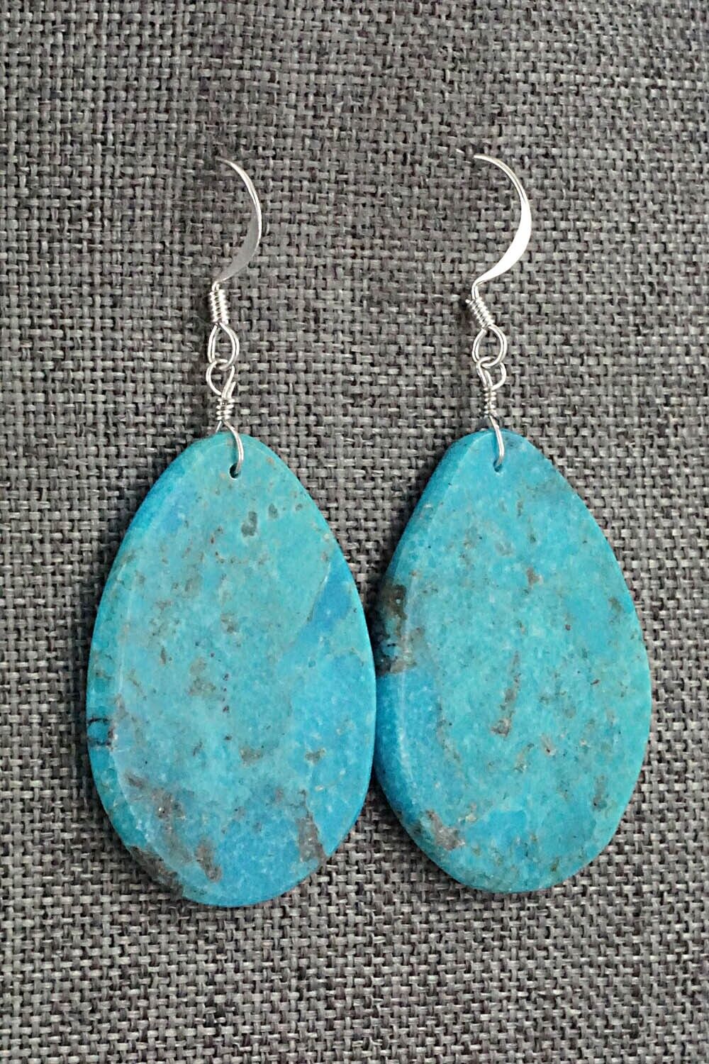 Turquoise & Sterling Silver Earrings - Lupe Lovato