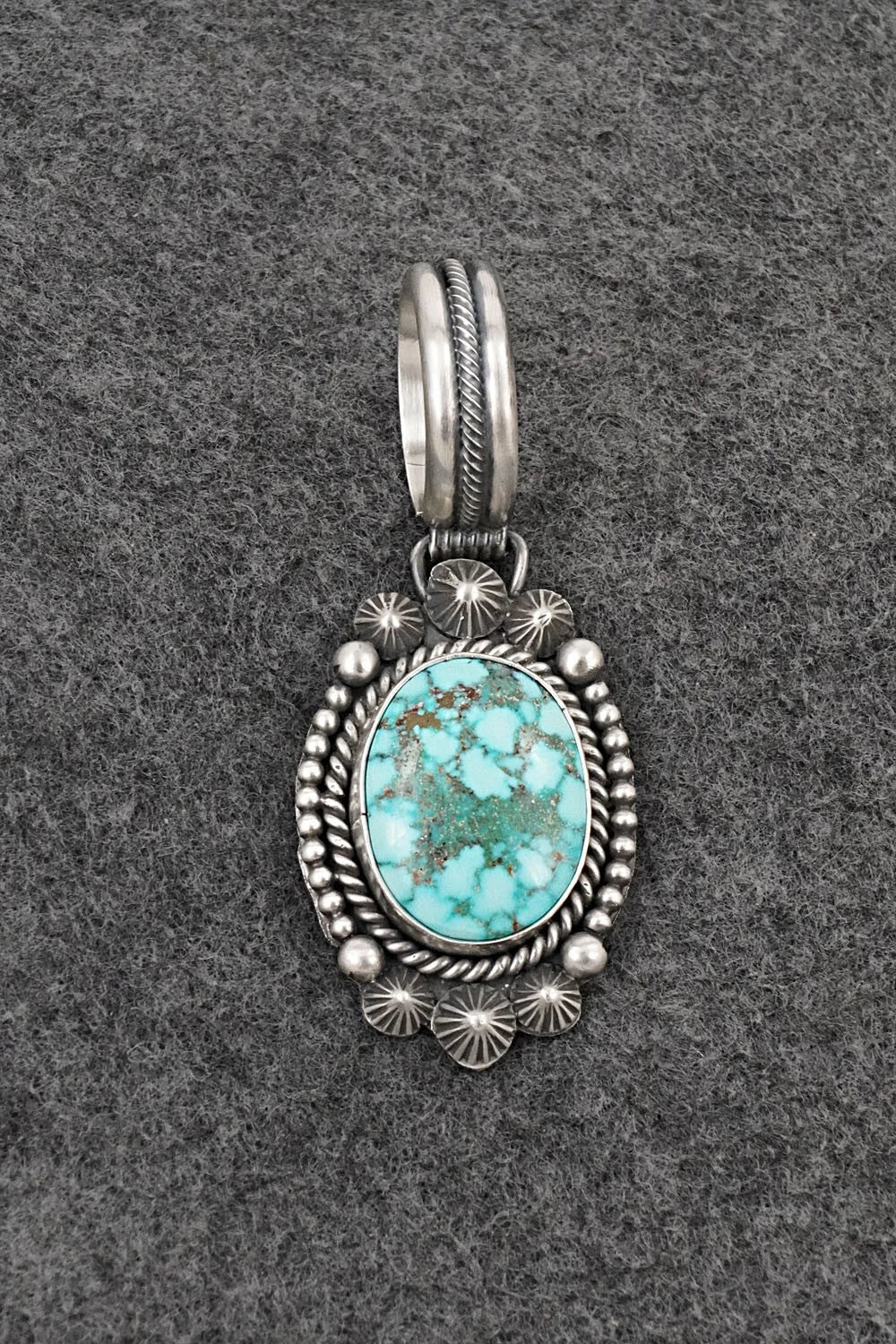Turquoise & Sterling Silver Pendant - Michael Calladitto