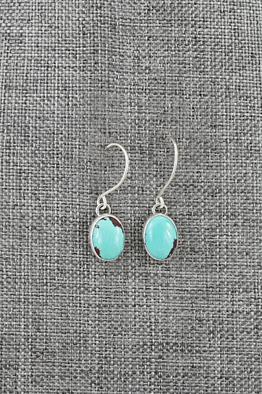 Turquoise & Sterling Silver Earrings - Eugene Gruber