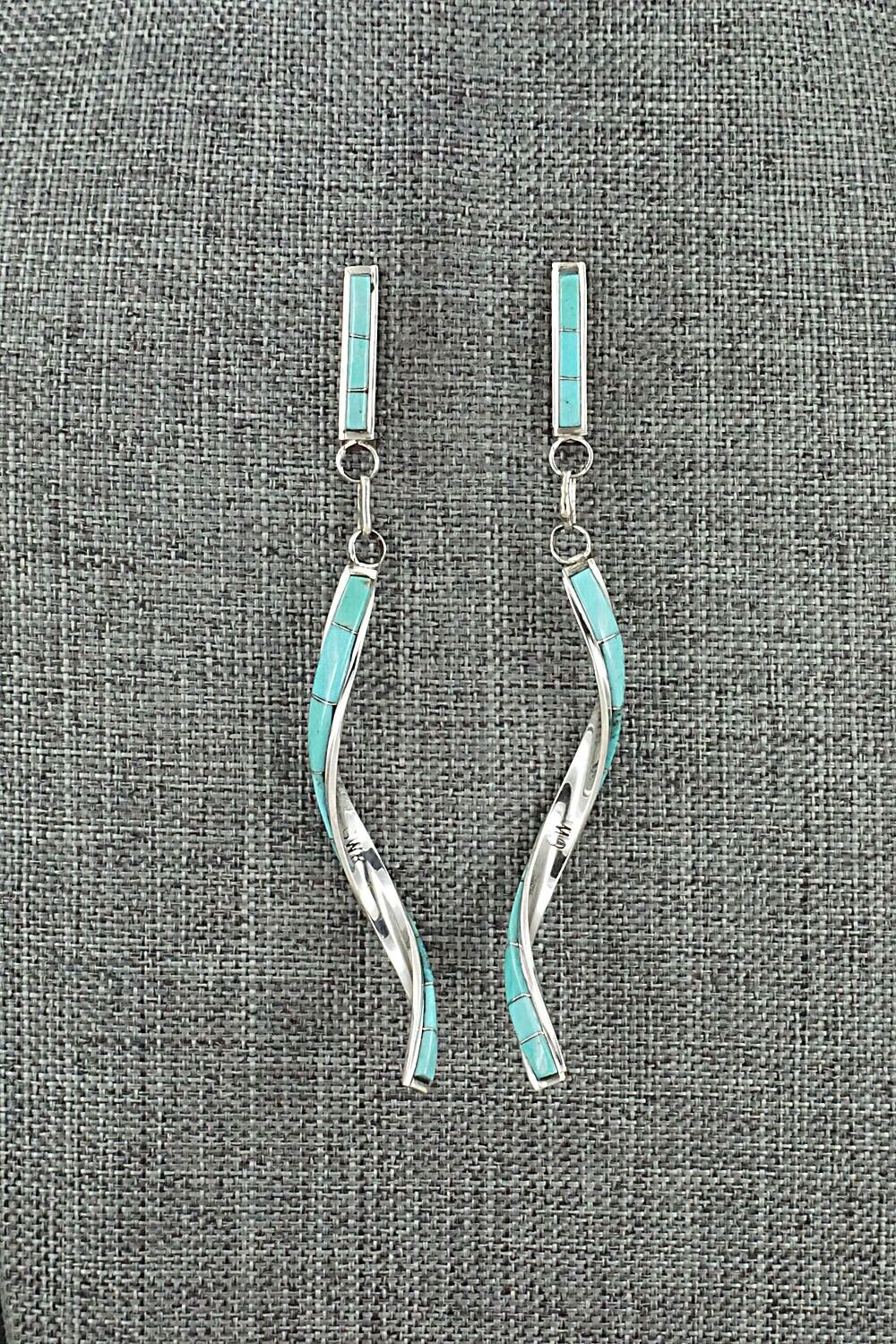 Turquoise & Sterling Silver Earrings - Gloria Waseta