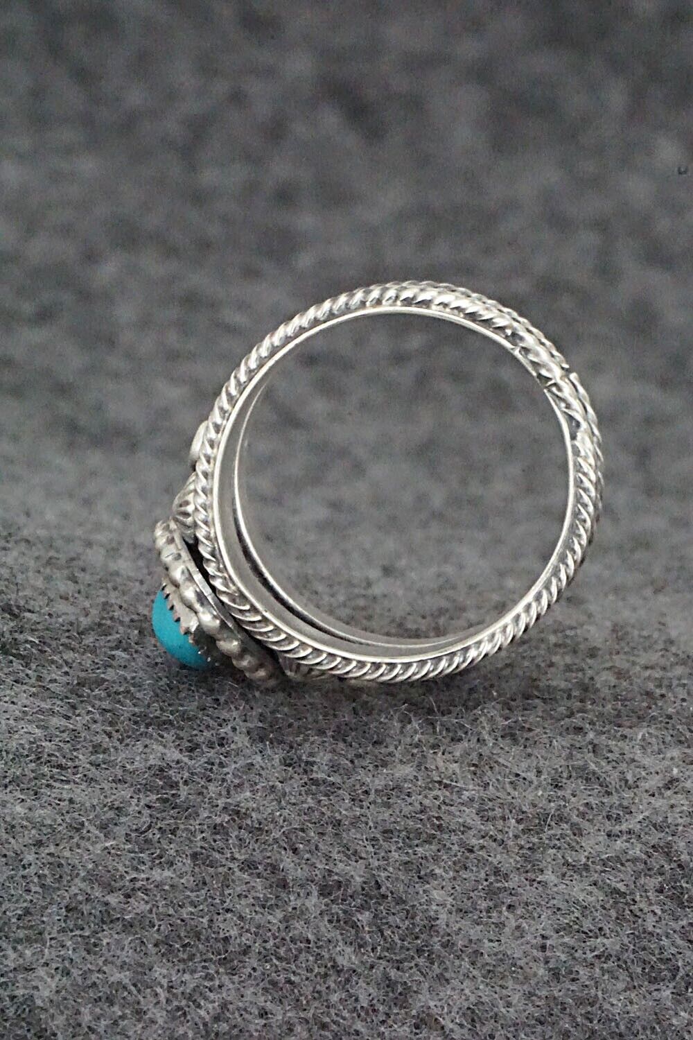 Turquoise & Sterling Silver Ring - Tom Lewis - Size 10