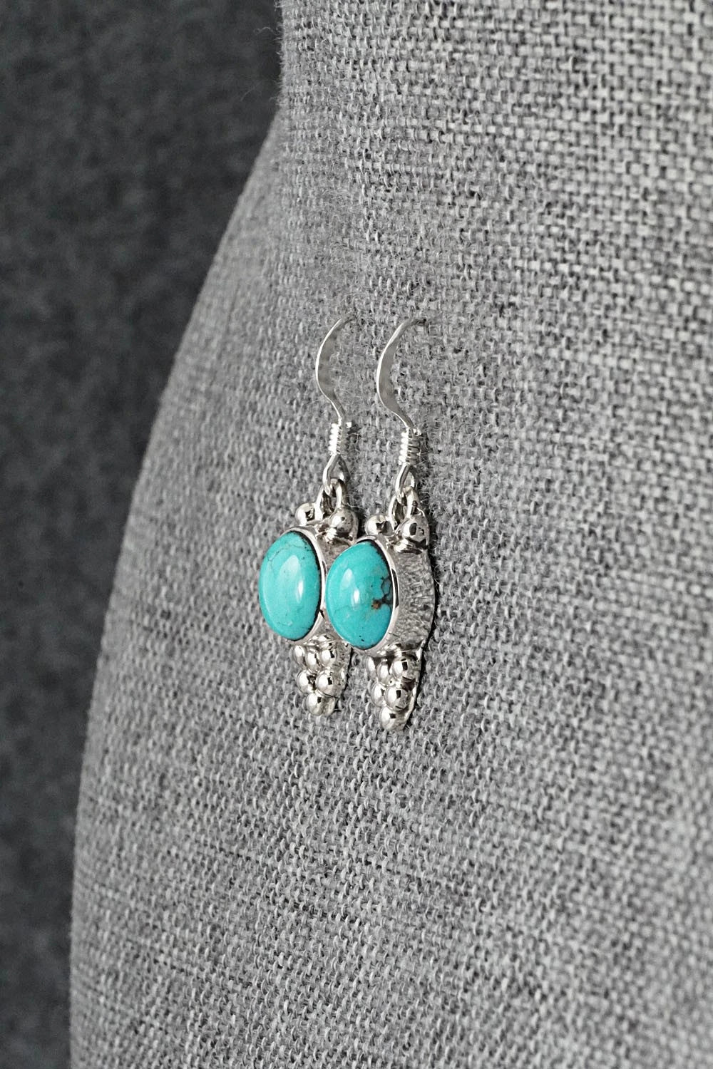 Turquoise & Sterling Silver Earrings - Isabell Yazzie