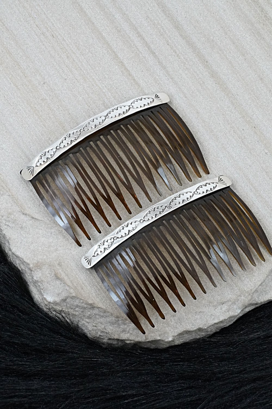 Sterling Silver Hair Combs - Bertha Begay