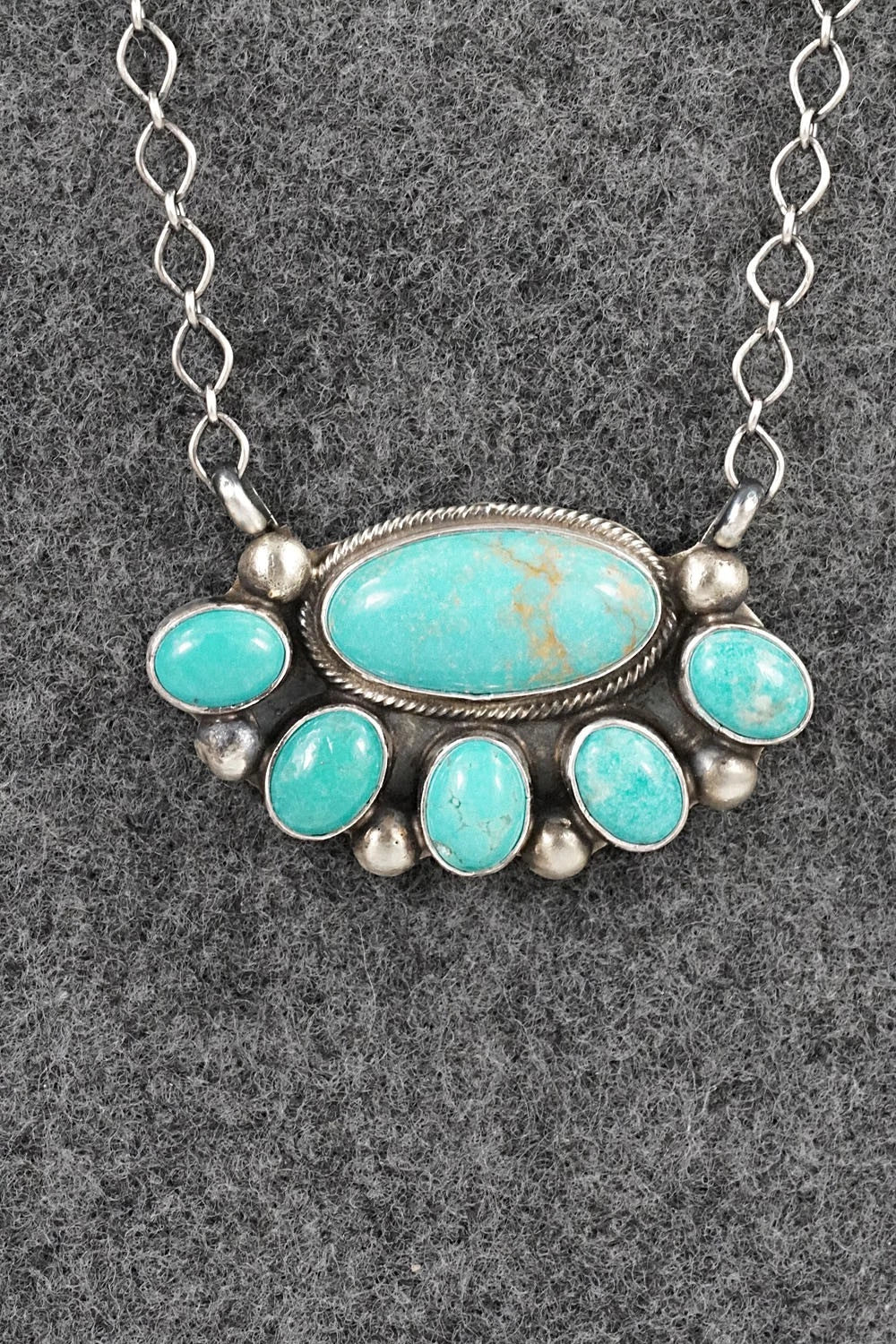 Turquoise & Sterling Silver Necklace - Kathleen Livingston