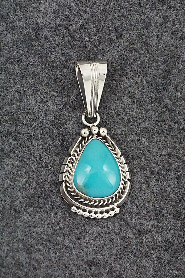 Turquoise & Sterling Silver Pendant - Samuel Yellowhair
