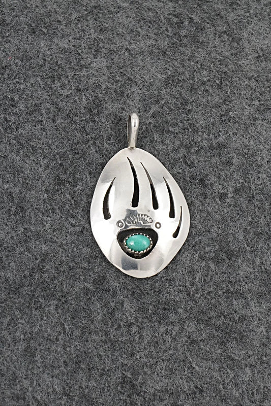 Turquoise & Sterling Silver Pendant - Ervin Begay