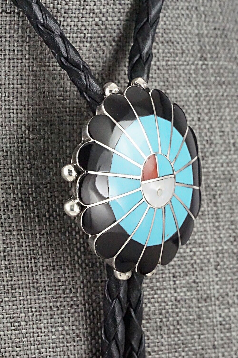 Multi Stone & Sterling Silver Bolo Tie - Denise Siutza