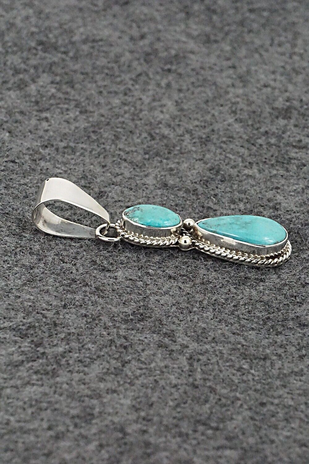 Turquoise & Sterling Silver Pendant - Kathleen Livingston