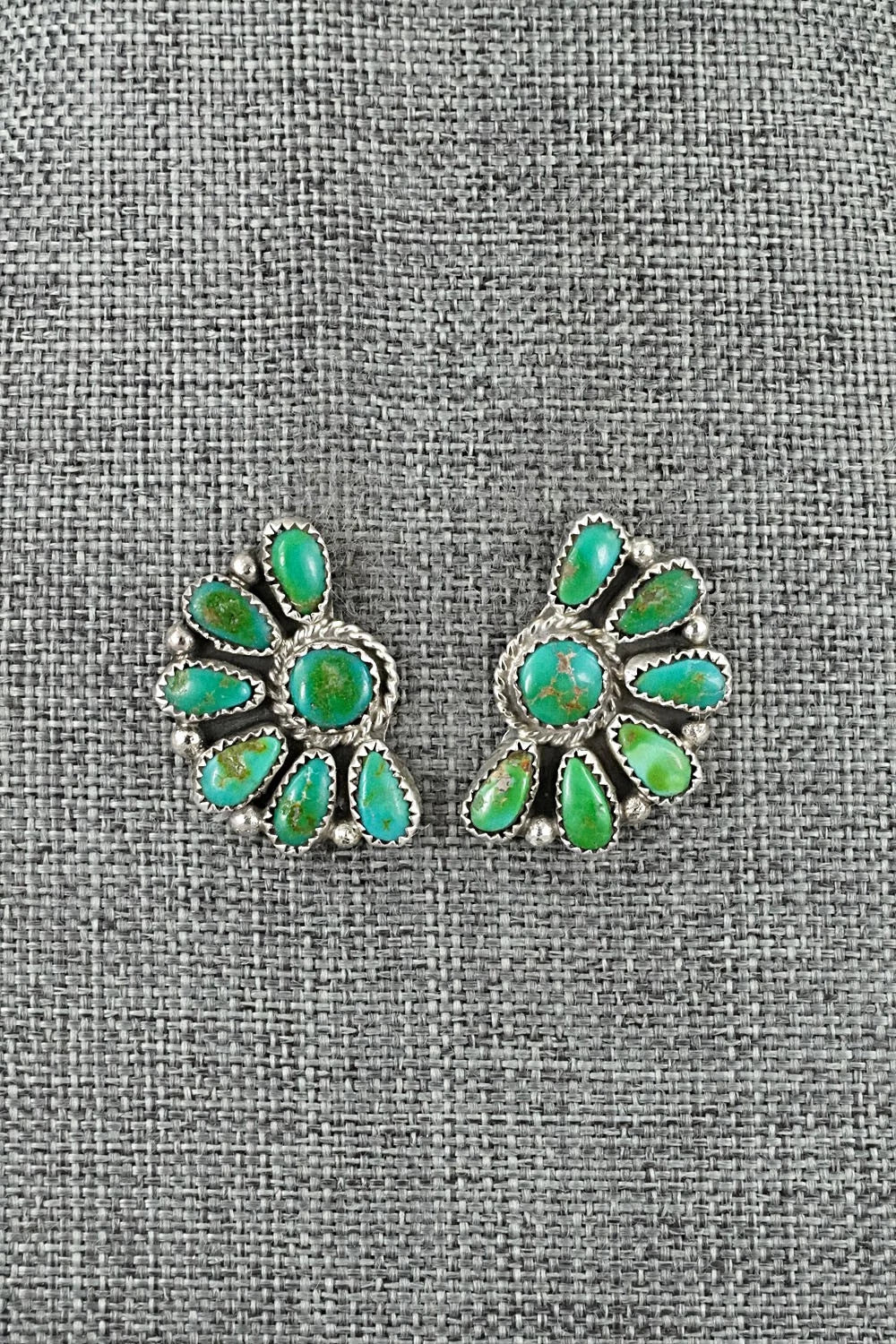Turquoise & Sterling Silver Earrings - Justina Wilson