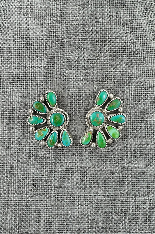 Turquoise & Sterling Silver Earrings - Justina Wilson