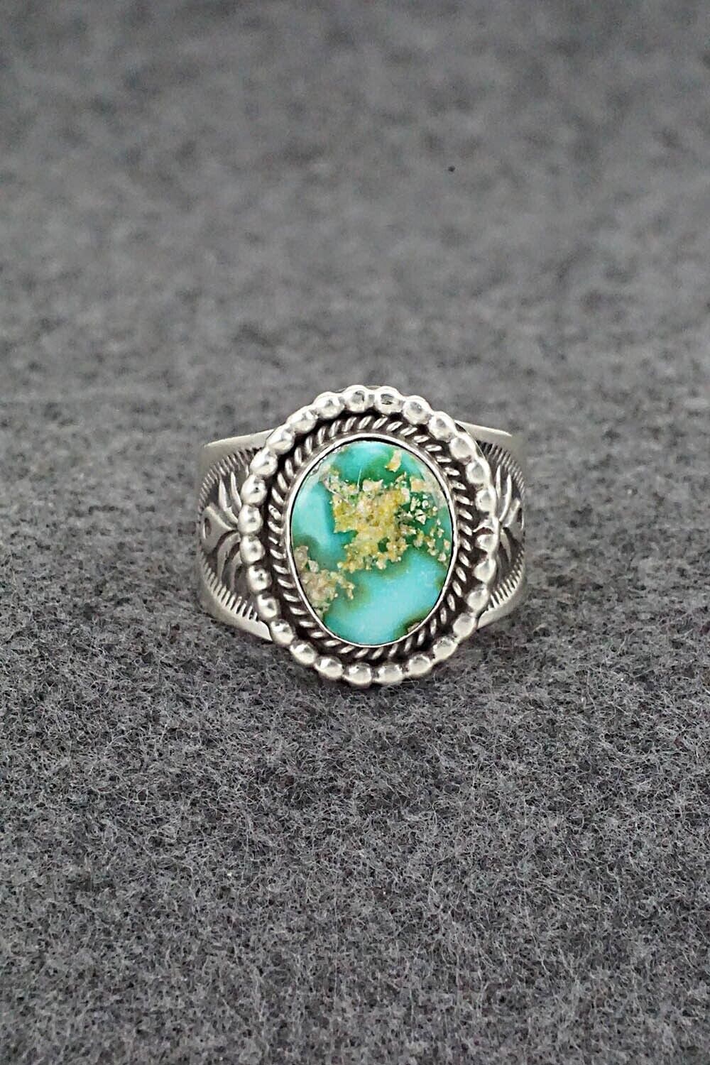 Turquoise & Sterling Silver Ring - Samuel Yellowhair - Size 10