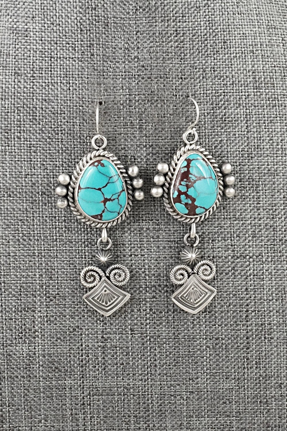 Turquoise & Sterling Silver Earrings - Michael Calladitto