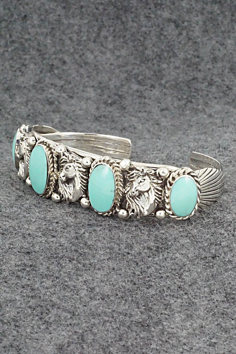 Turquoise & Sterling Silver Bracelet - Calvin Belin