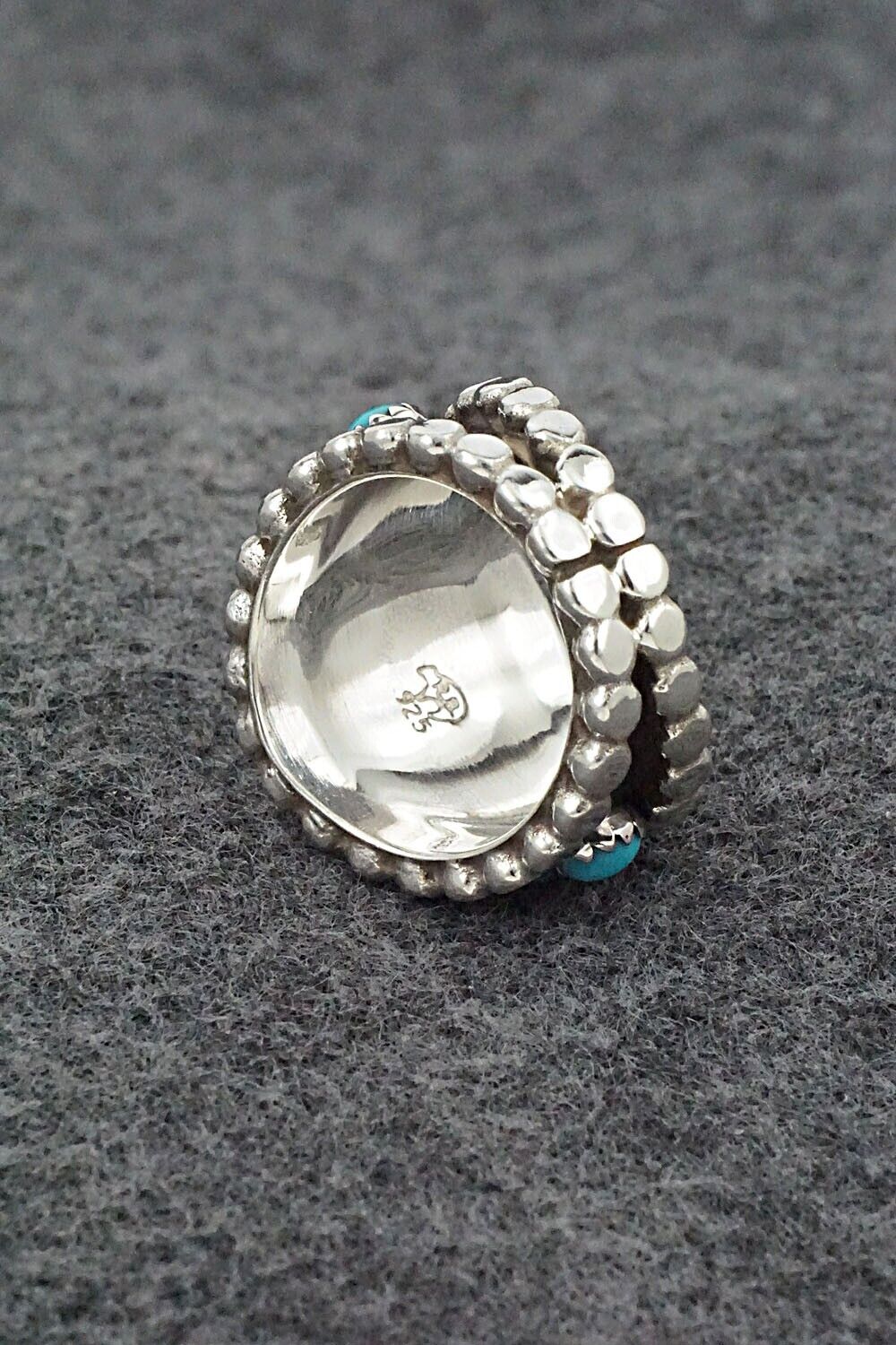 Turquoise & Sterling Silver Ring - Thomas Yazzie - Size 6.5