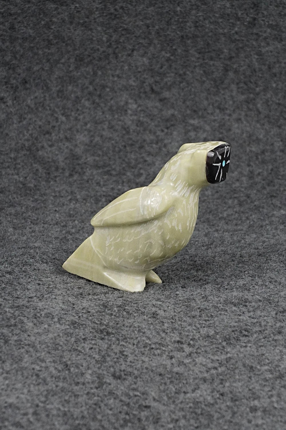 Owl Zuni Fetish Carving - Freddie Leekya