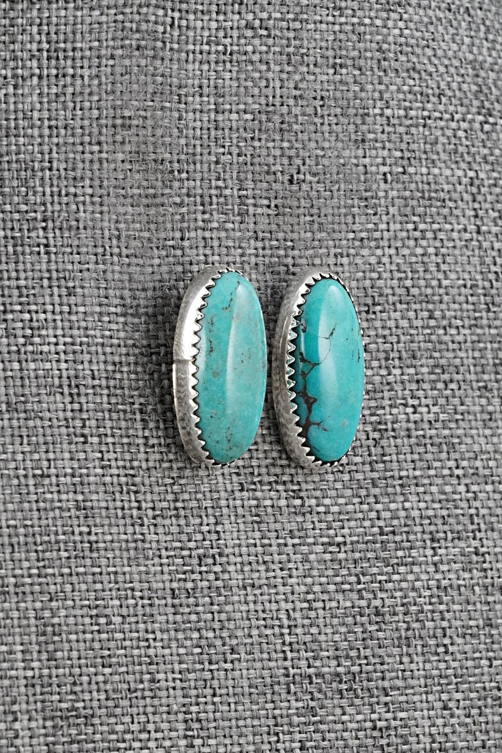 Turquoise & Sterling Silver Necklace and Earrings Set - Murray Hannaweeka