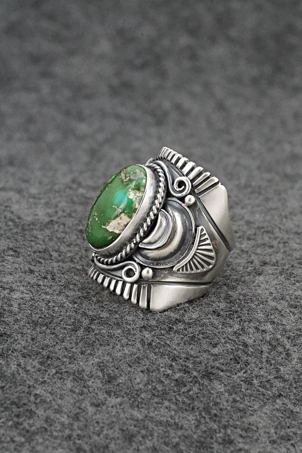 Turquoise & Sterling Silver Ring - Derrick Gordon - Size 7