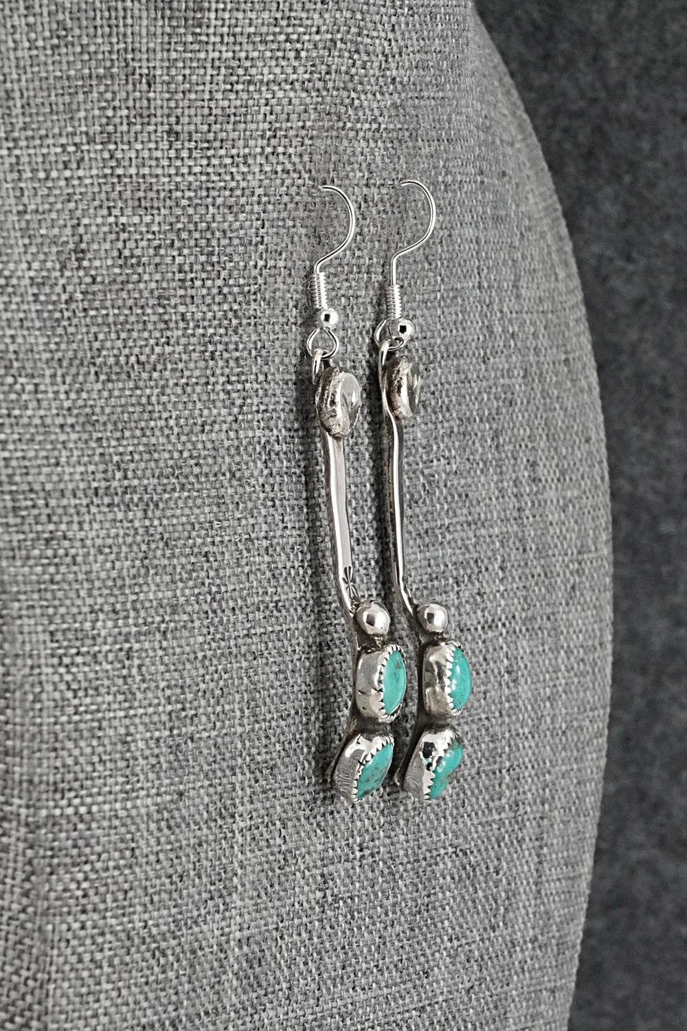 Turquoise & Sterling Silver Earrings - Priscilla Reeder