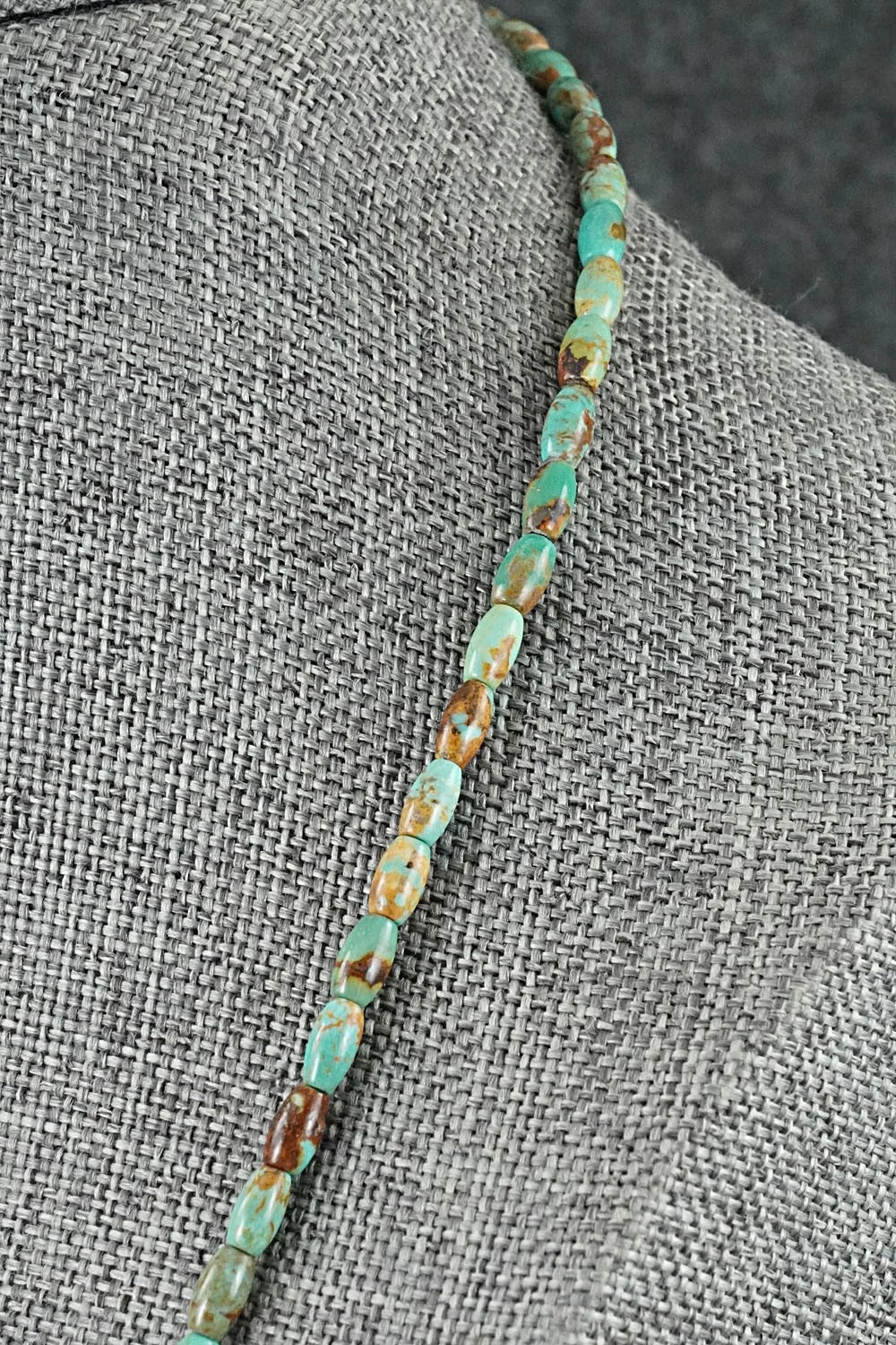 Turquoise & Sterling Silver Necklace 17" - Doreen Jake