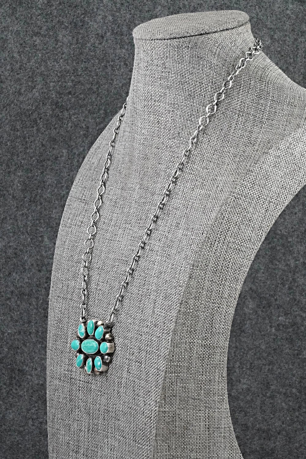 Turquoise & Sterling Silver Necklace - Kathleen Livingston