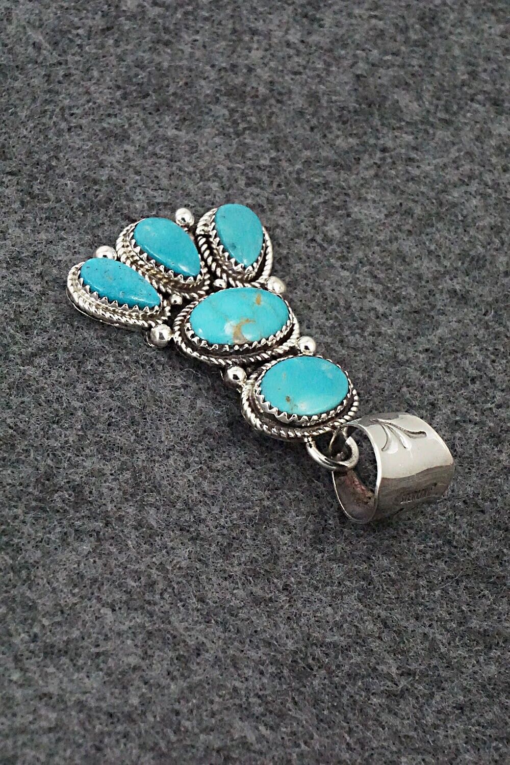 Turquoise & Sterling Silver Pendant and Earrings Set - Ernest Hawthorne
