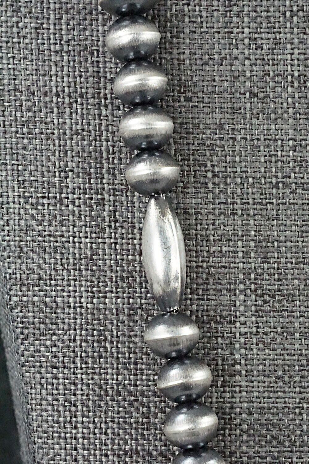 Sterling Silver Navajo Pearl Necklace 24" - Tonisha Haley