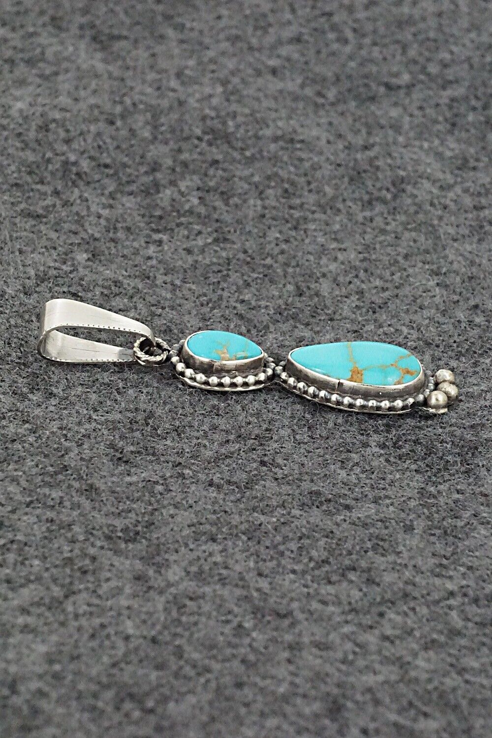 Turquoise & Sterling Silver Pendant - Jimmy Garcia