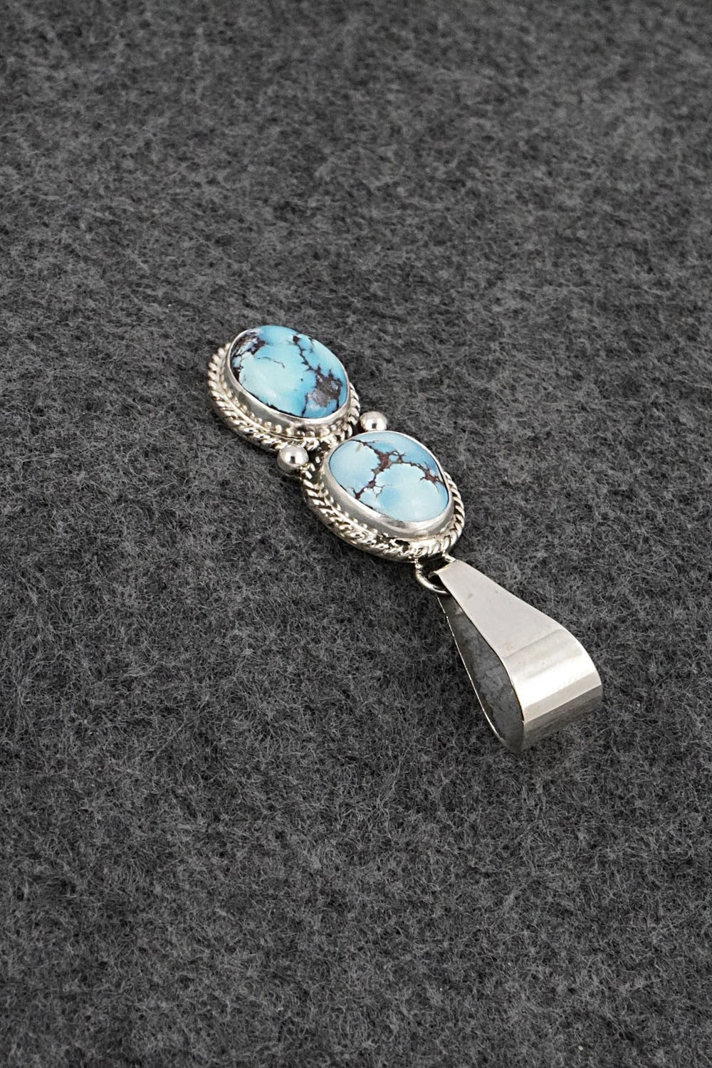 Turquoise & Sterling Silver Pendant - Eugene Gruber