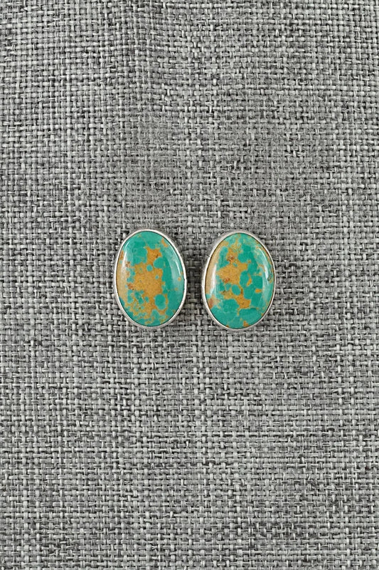 Turquoise & Sterling Silver Earrings - Rosemary Saunders