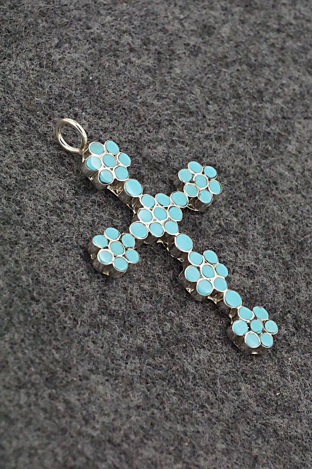 Turquoise and Sterling Silver Pendant - Rupert Shetima