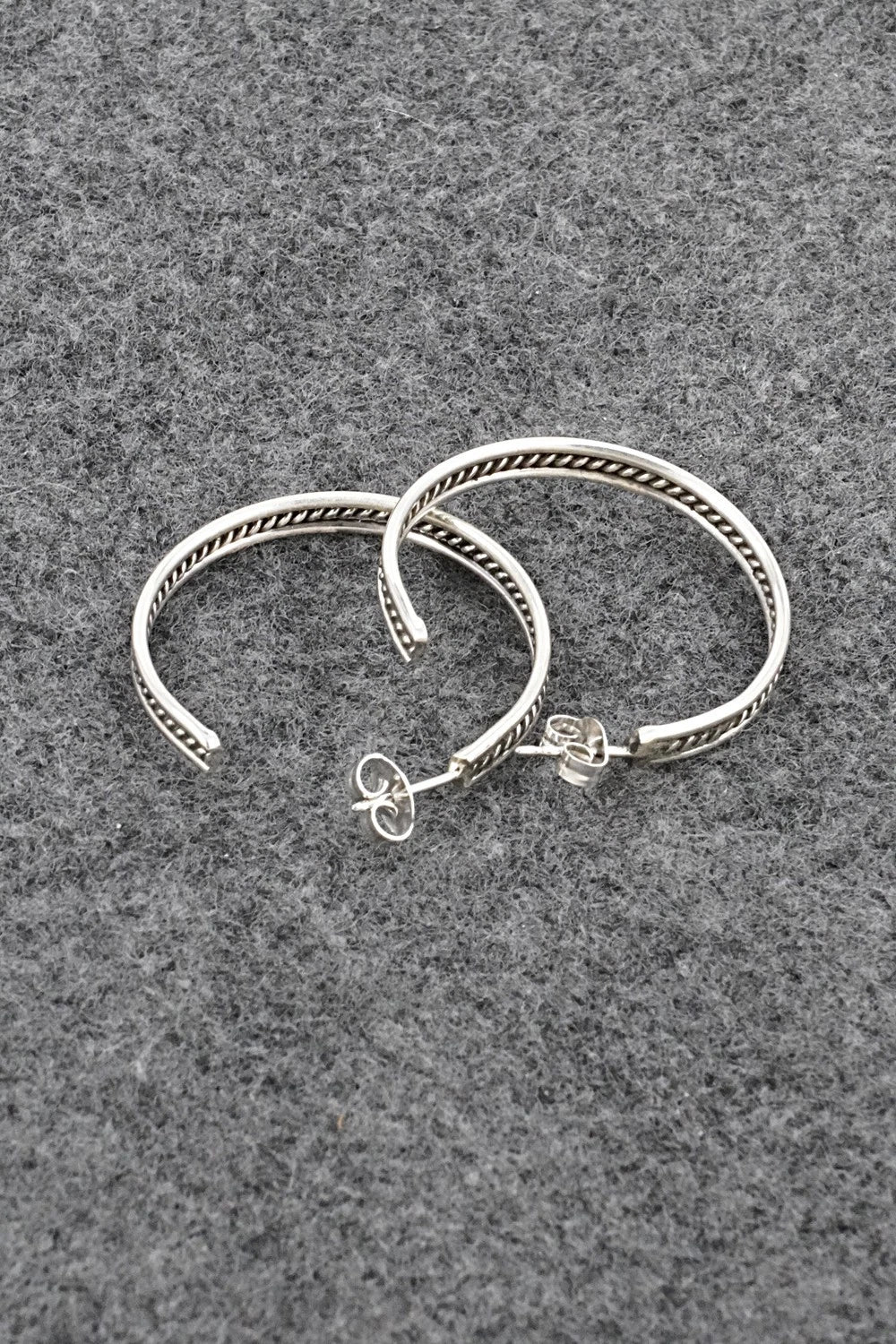 Sterling Silver Hoop Earrings - Elaine Tahe