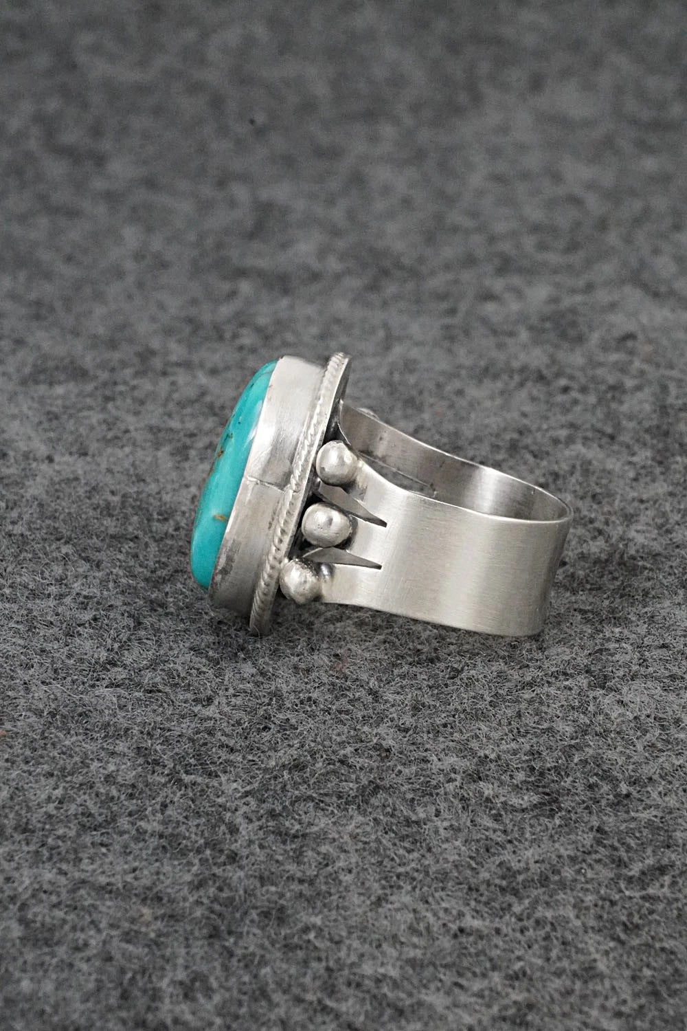 Turquoise & Sterling Silver Ring - Darrin Livingston - Size 8