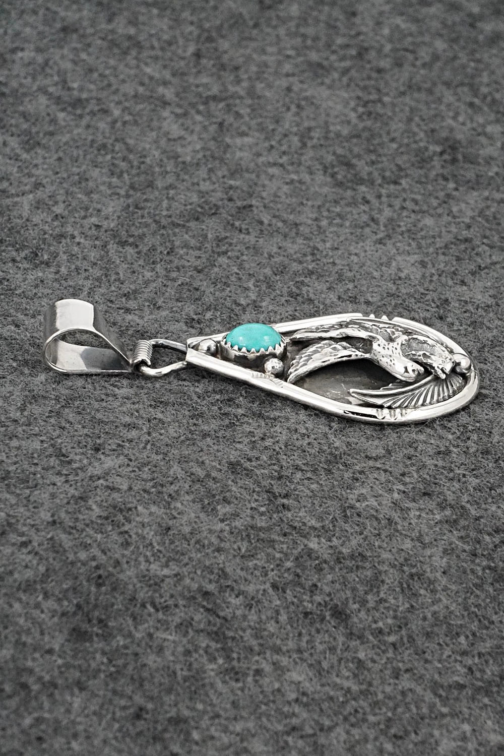 Turquoise & Sterling Silver Pendant - Darrell Morgan