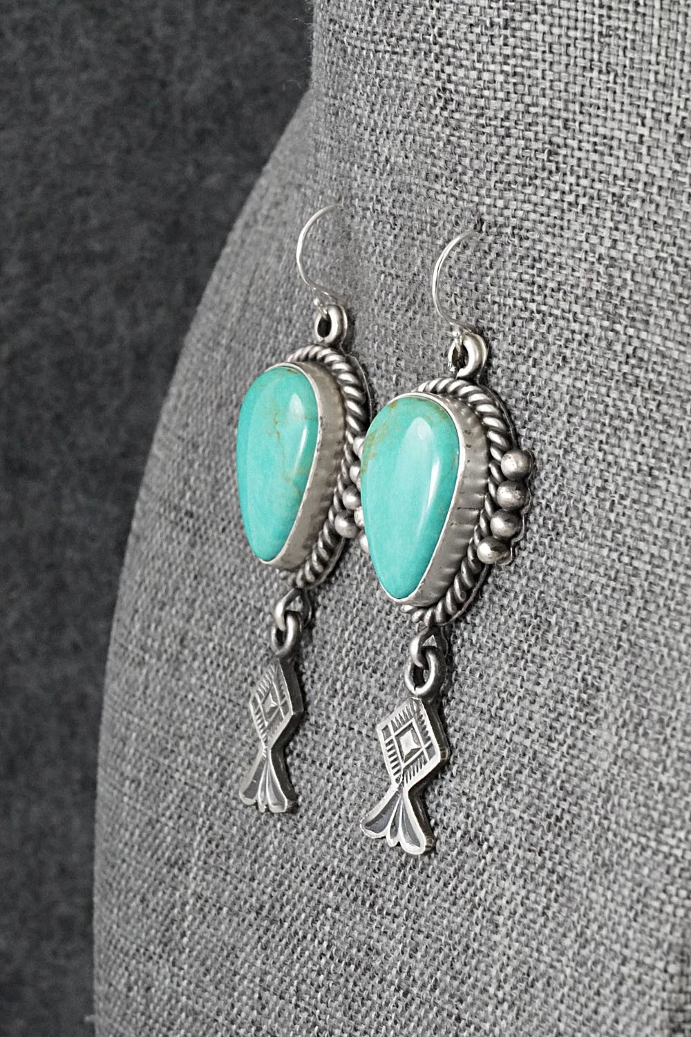 Turquoise & Sterling Silver Earrings - Michael Calladitto