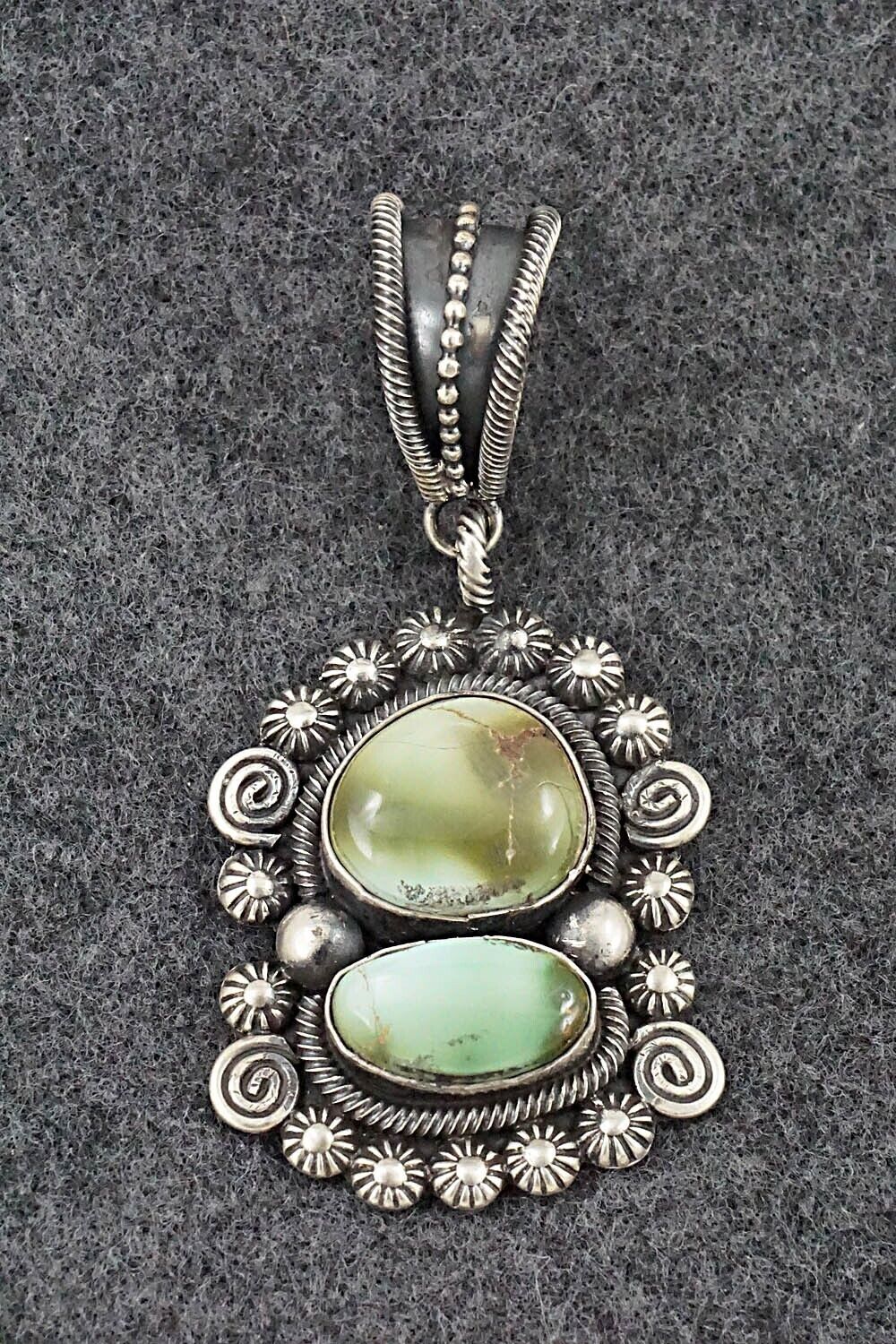 Turquoise & Sterling Silver Pendant - Jess Martinez